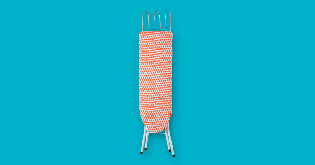 a freestanding ironing board