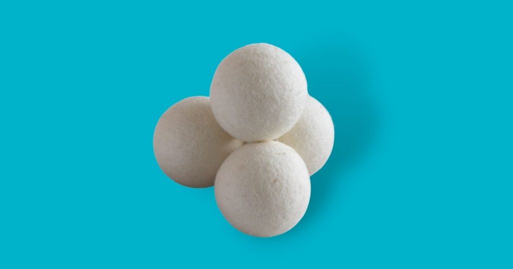 wool dryer balls which is a good alternative for dryer sheets